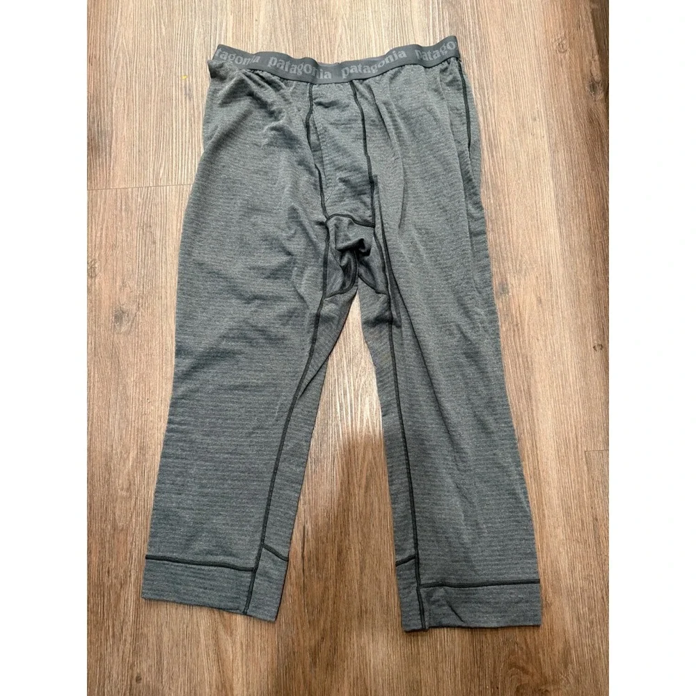 Patagonia Mens Capilene Thermal Weight Baselayer Pants Gray Polartec xl